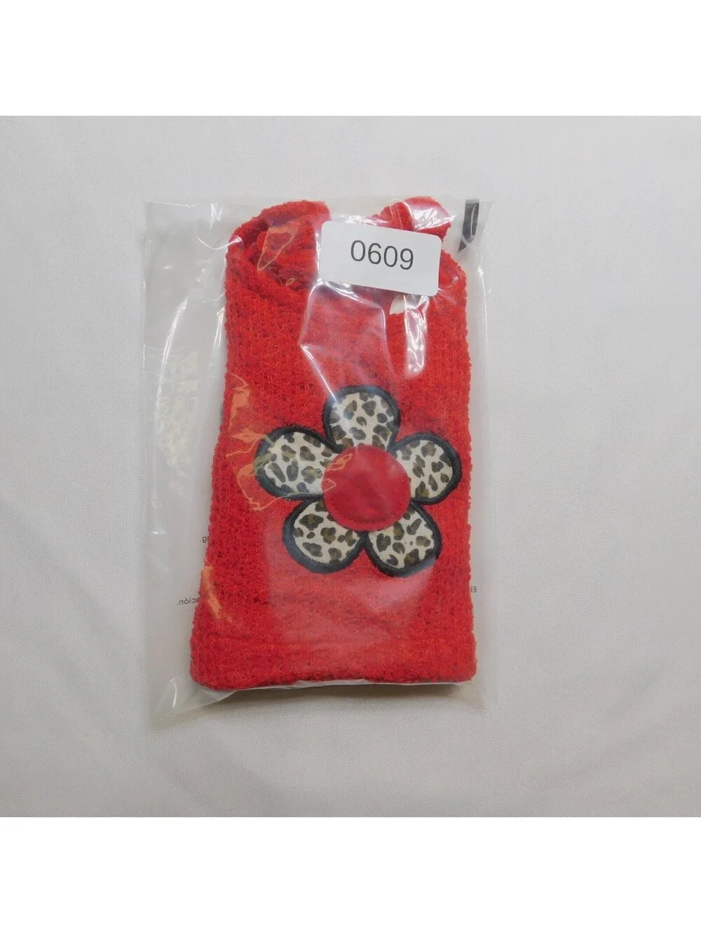 Rare Editions Baby Girls Vest 24M Red Fuzzy Boucle Faux Fur Leopard Flower Top